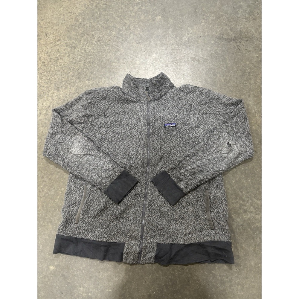 Patagonia Jacket Mens XXL Gray Full Zip Woolyester Fleece Grey Coat